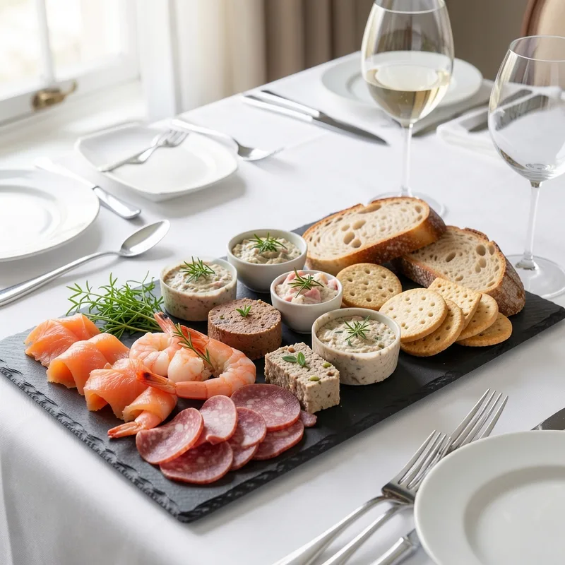 Illustration — Apéro dînatoire mer et terre : composer un plateau gourmand